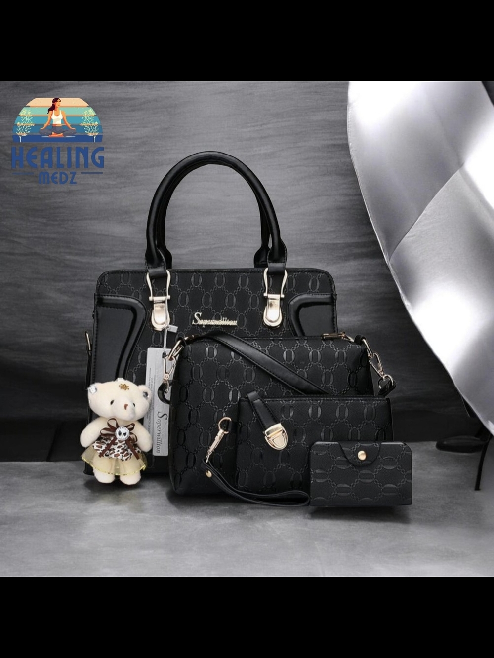 Women's Black Fashion Handbags Tote Bags Shoulder Bag Top Handle Satchel Purse